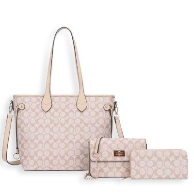 3pc Half Moon Tote with Wallet & Crossbody