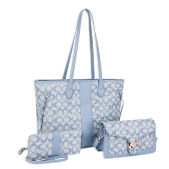 3pc Half Moon Tote with Wallet & Crossbody