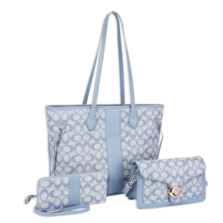 3pc Half Moon Tote with Wallet & Crossbody