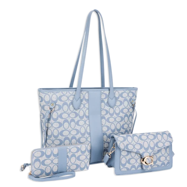 3pc Half Moon Tote with Wallet & Crossbody