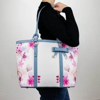 3pc Floral Tote with Wristlet & Crossbody