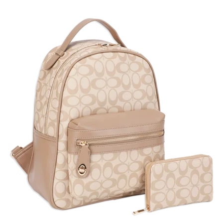 2pc Half Moon Backpack with Wallet
