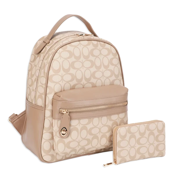 2pc Half Moon Backpack with Wallet