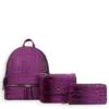 3pc Croc Backpack With Wallet & Crossbody