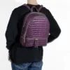 3pc Croc Backpack With Wallet & Crossbody