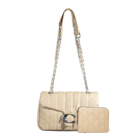 2pc Quilted Crossbody with Wallet