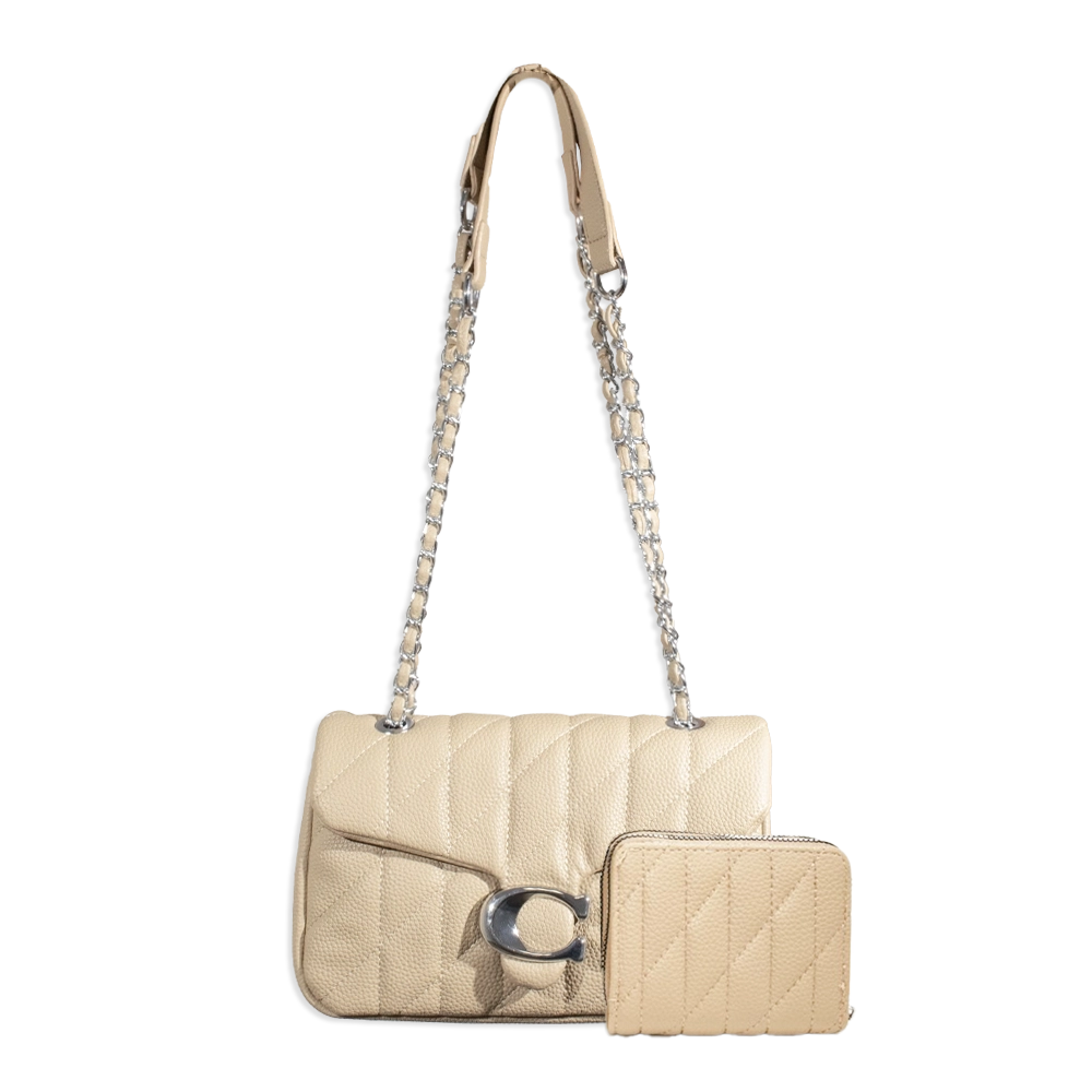 2pc Quilted Crossbody with Wallet