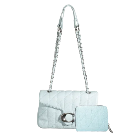 2pc Quilted Crossbody with Wallet