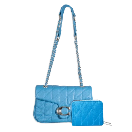 2pc Quilted Crossbody with Wallet