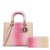 2pc 2 Tone Croc Bag with Wallet