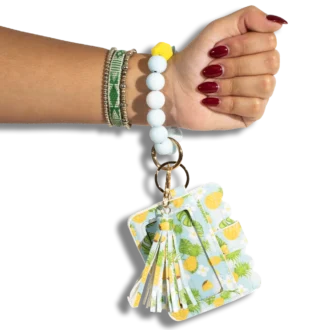 Card Holder with Beaded Wristlet