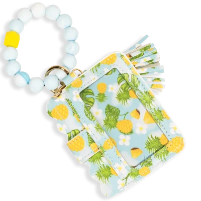 Card Holder with Beaded Wristlet