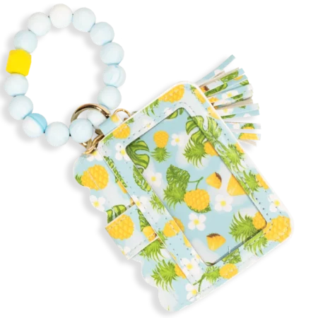 Card Holder with Beaded Wristlet