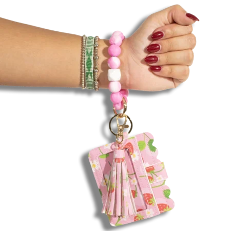 Card Holder with Beaded Wristlet