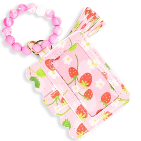 Card Holder with Beaded Wristlet