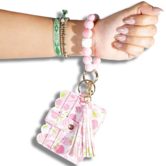 Card Holder with Beaded Wristlet