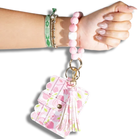 Card Holder with Beaded Wristlet