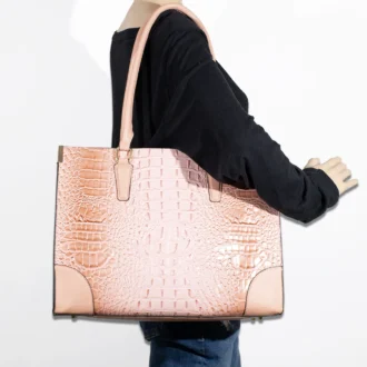 2pc Croc Satchel with Wallet