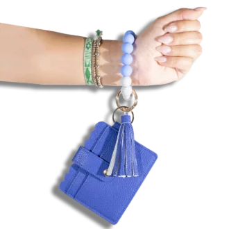 Card Holder with Beaded Wristlet