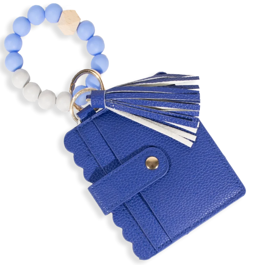 Card Holder with Beaded Wristlet