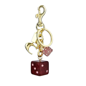 Gold, Red & Pink Dice