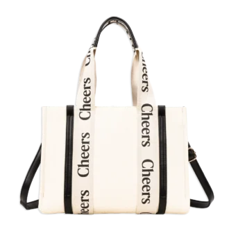 2pc Cheers Stripe Tote with Wallet