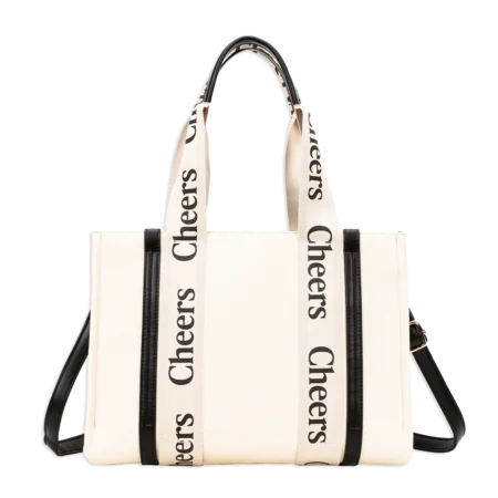 2pc Cheers Stripe Tote with Wallet