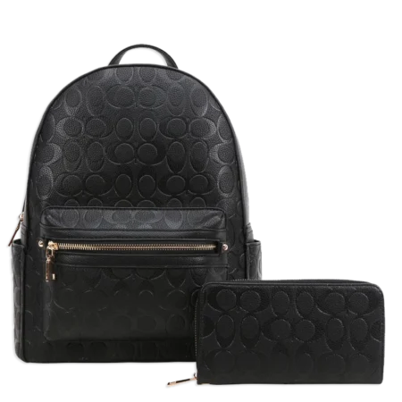 2pc Half Moon Backpack with Wallet