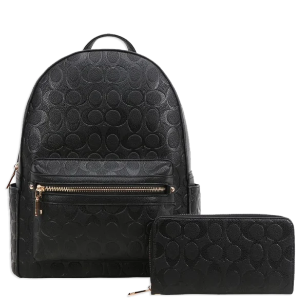 2pc Half Moon Backpack with Wallet
