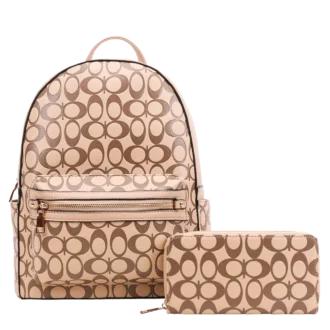 2pc Half Moon Backpack with Wallet