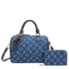2pc Denim Spade Doctor Bag with Wallet