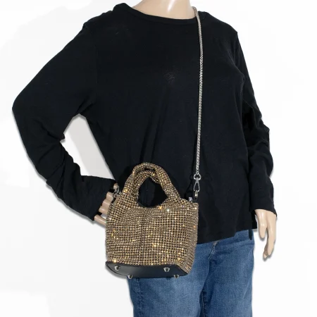 Rhinestone Bag with Long Strap