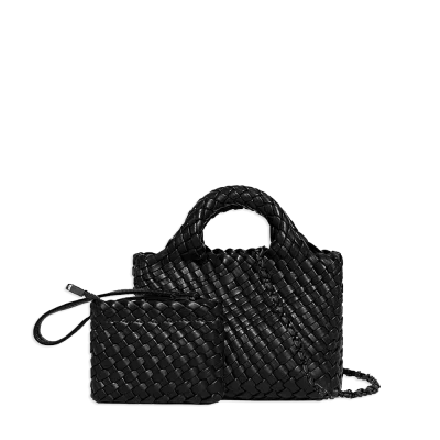 2pc Braided Satchel with Coin Holder