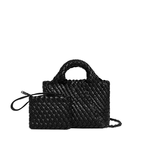 2pc Braided Satchel with Coin Holder