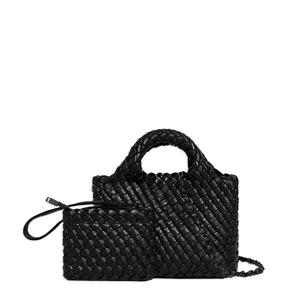 2pc Braided Satchel with Coin Holder