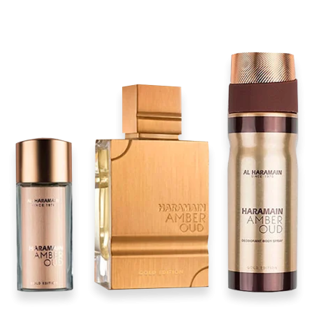 Amber Oud Gold Edition by Al Haramain Perfumes 2.5 oz. Gift Set