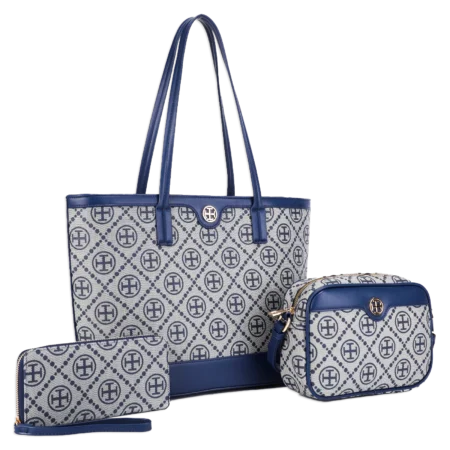 3pc Monogram Tote with Crossbody & Wallet