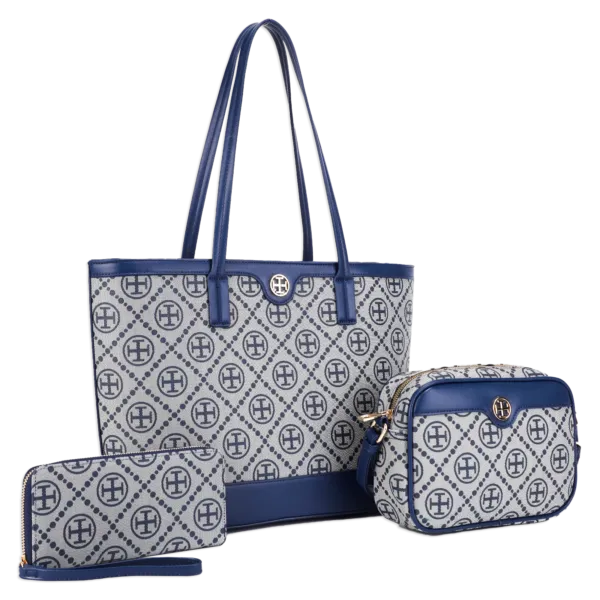 3pc Monogram Tote with Crossbody & Wallet