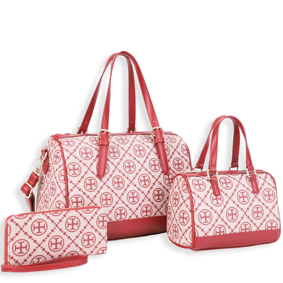 3pc Monogram Doctor Bag with Small Bag & Wallet