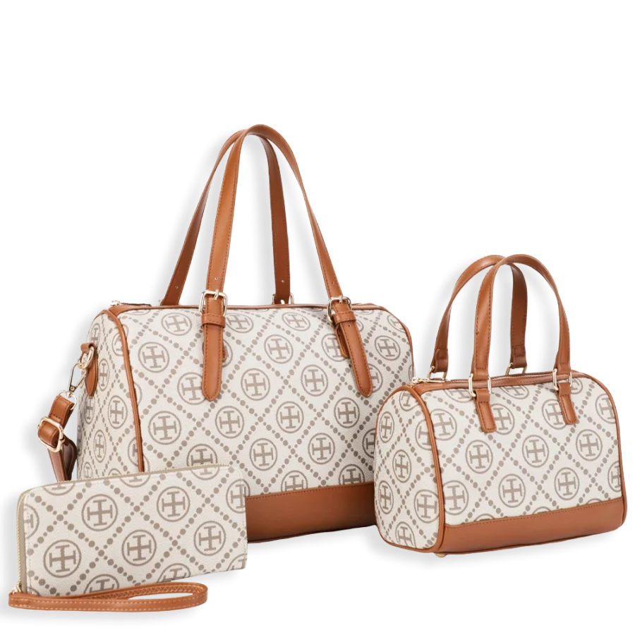 3pc Monogram Doctor Bag with Small Bag & Wallet