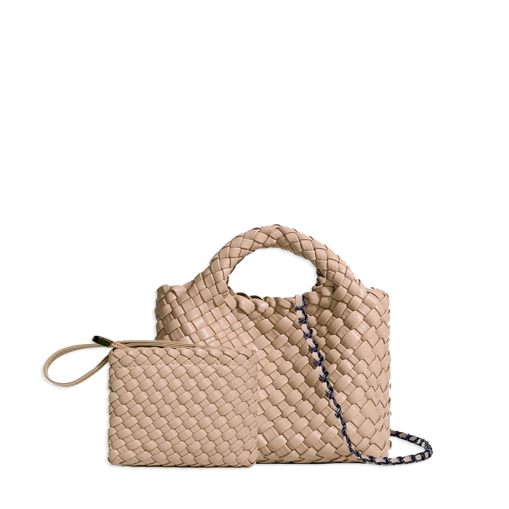 2pc Braided Satchel with Coin Holder