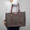 3pc Bee Pattern Tote with Wrislet & Crossbody