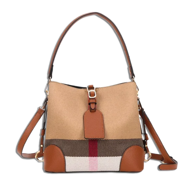 Plaid Bucket Bag