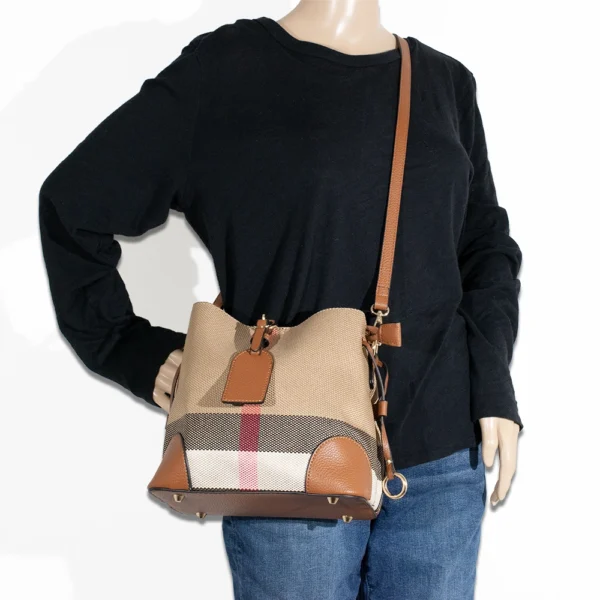 Plaid Bucket Bag