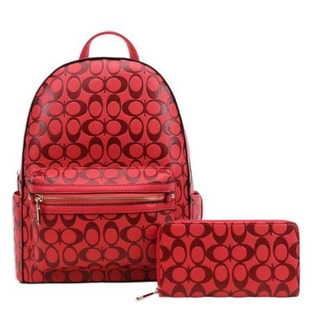 2pc Half Moon Backpack with Wallet