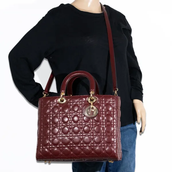 2pc Large Quilted Bag with Wallet
