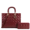 2pc Large Quilted Bag with Wallet