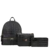 3pc Croc Backpack With Wallet & Crossbody