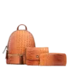 3pc Croc Backpack With Wallet & Crossbody