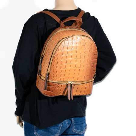 3pc Croc Backpack With Wallet & Crossbody